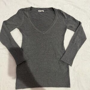 Vintage Aeropostale Charcoal Knit V Neck Sweater